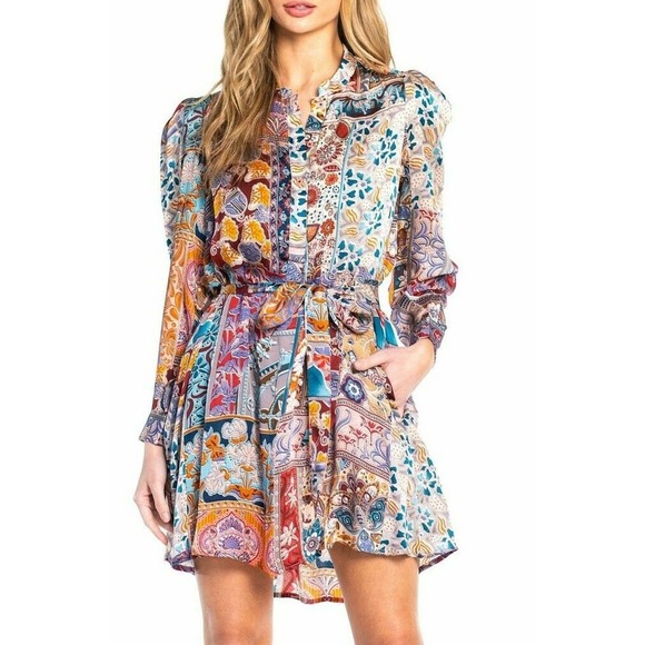 Tolani Multicolor Floral Mini Dress - Picture 1 of 9